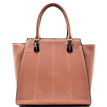 Laser-cut Detail Wing Fashion Satchel