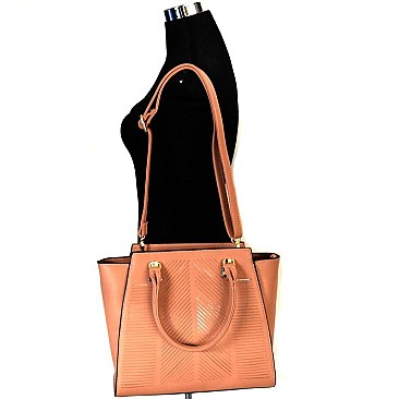 Laser-cut Detail Wing Fashion Satchel