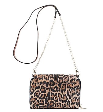 MODERN LEOPARD PRINT CROSSBODY BAG