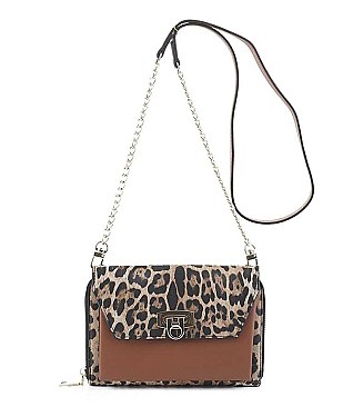 MODERN LEOPARD PRINT CROSSBODY BAG