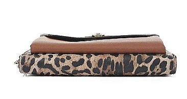 MODERN LEOPARD PRINT CROSSBODY BAG