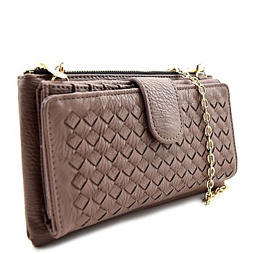 Woven Flap Stylish Messenger Wallet