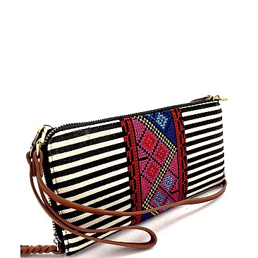 Aztec & Stripe Print Versatile Organizer Cross Body  MH-WLS55358