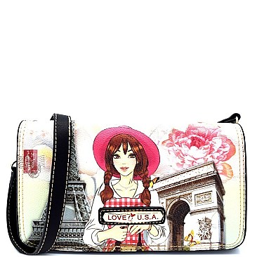 Illustration Modern Cross Body Messenger