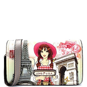 Illustration Modern Cross Body Messenger