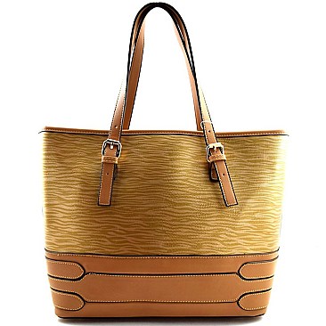 WO400-LP Textured Shopper Tote