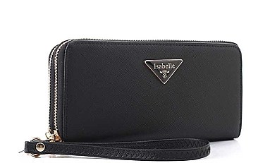 STYLISH PLAIN LOGO ACCENT WALLET