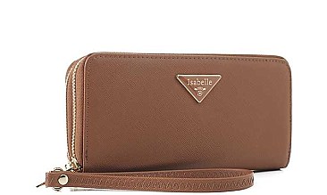 STYLISH PLAIN LOGO ACCENT WALLET