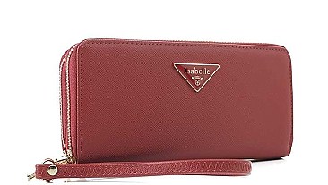 STYLISH PLAIN LOGO ACCENT WALLET