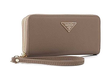 STYLISH PLAIN LOGO ACCENT WALLET
