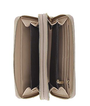 STYLISH PLAIN LOGO ACCENT WALLET