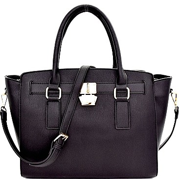 Padlock Accent Structured 2Way Bag