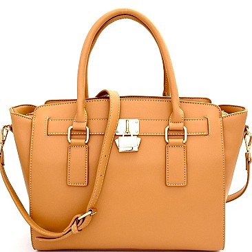 Padlock Accent Structured 2Way Bag