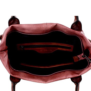 Brushed Texture 2 Way Multi Pocket Tote  MH-0WS19177