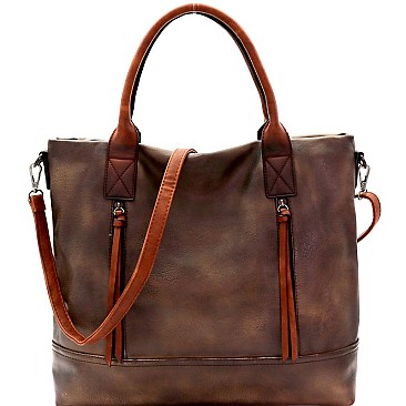 Brushed Texture 2 Way Multi Pocket Tote  MH-0WS19177