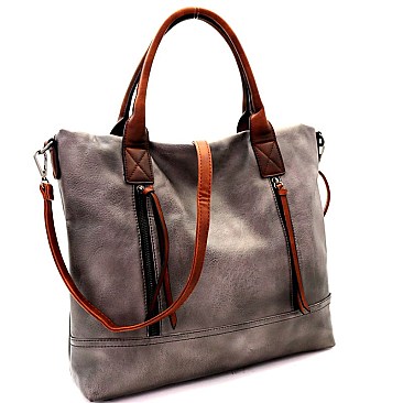 Brushed Texture 2 Way Multi Pocket Tote  MH-0WS19177