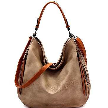 Stylish Brushed Texture 2-Way Multi Pocket Hobo MH-WS19507