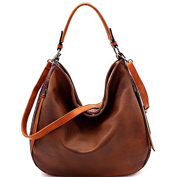 Stylish Brushed Texture 2-Way Multi Pocket Hobo MH-WS19507