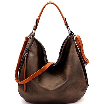 Stylish Brushed Texture 2-Way Multi Pocket Hobo MH-WS19507