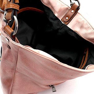 Stylish Brushed Texture 2-Way Multi Pocket Hobo MH-WS19507