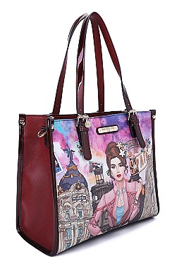 Nicole Lee WELCOME TO SPAIN PRINT TOTE BAG