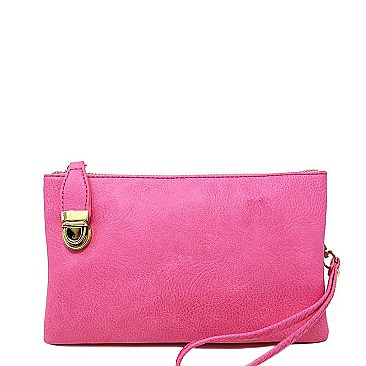 STYLISH MODERN MULTI POCKET SLING WALLET WITH WRISTLET JYWU-020-B