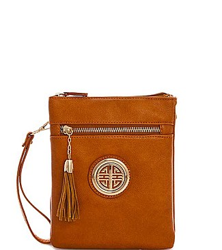 Stylish Hardware Logo Accent Multi Compartment Crossbody Bag JYWU-022-L