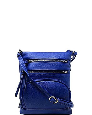 STYLISH FAUX LEATHER MULTI POCKET FASHION CROSSBODY BAG JYWU-078