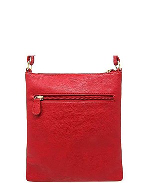 STYLISH FAUX LEATHER MULTI POCKET FASHION CROSSBODY BAG JYWU-078