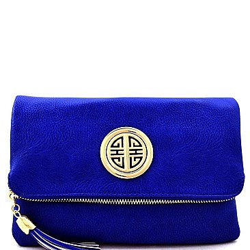 Hot Modern Fold-over Emblem Clutch