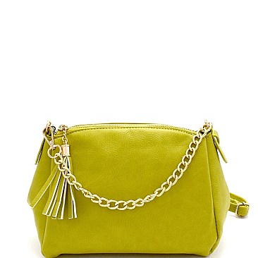 Chain and Tassel Accent 2 Way Cross Body  MH-WU082