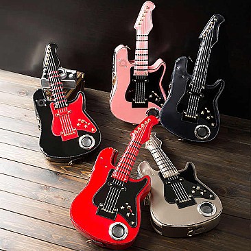 Guitar Shaped Bluetooth Speaker Cross Body - Shoulder Bags With Multimedia Player Radio