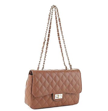 CHIC QUILTED STITCHING DESIGN CROSSBODY BAG