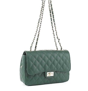CHIC QUILTED STITCHING DESIGN CROSSBODY BAG