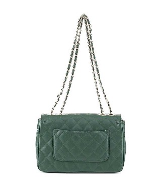CHIC QUILTED STITCHING DESIGN CROSSBODY BAG
