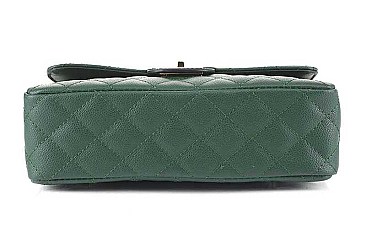 CHIC QUILTED STITCHING DESIGN CROSSBODY BAG