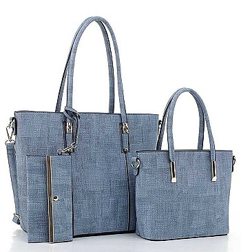 3 IN 1 FASHION TOTE BAG AND CLUTCH SET