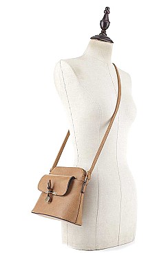 FASHION PLAIN KNOT POST CROSSBODY BAG