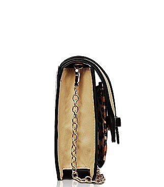 SNAKE PRINT ELSY SHOULDER BAG