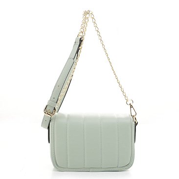 Chevron Quilted Turn Lock Crossbody