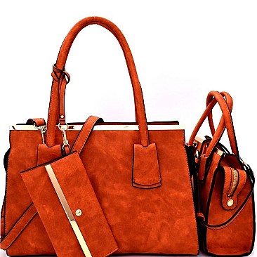 [S]XB3027T-LP Hardware Accent 3 in 1 Satchel SET