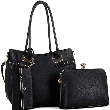 Jewel-Top Cross Body 3 in 1 Tote Value Set