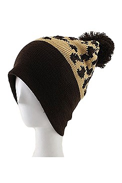 Pack of (12 pieces) KNITTED LEOPARD BEANIES FM-XBH2052