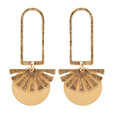 Stylish Color-coated Metal Geometric Antique Post Earrings MH-XE2294