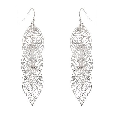 3 LAYERED FILIGREE DROP EARRING