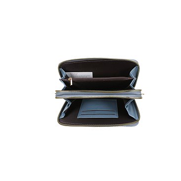 2-in-1 Oval Pattern Print Cross-Body Bag W Coin Purse Pouch Set