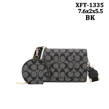 Cross-Body Bag W Coin Purse Pouch Set