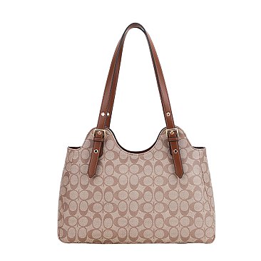 2-in-1 Oval Design Satchel Wallet Set