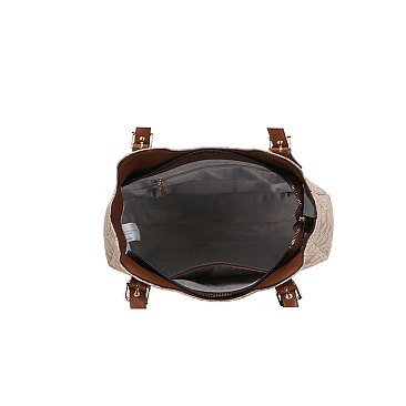2-in-1 Oval Design Satchel Wallet Set