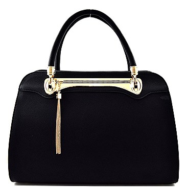 Hardware and Tassel Accent Quality Satchel